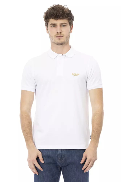 Baldinini Trend White Cotton Polo Shirt In White