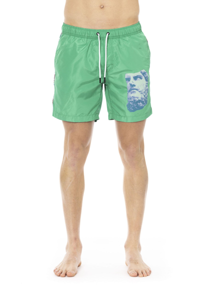 Shop Bikkembergs Green Polyester Swimwear