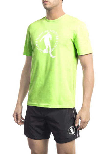 Shop Bikkembergs Green Cotton T-shirt