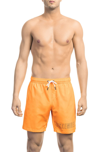 Shop Bikkembergs Orange Polyester Swimwear