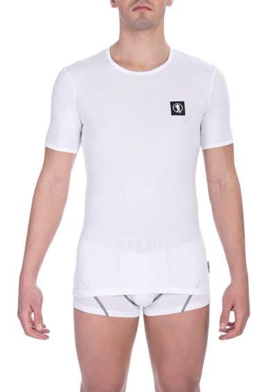 Shop Bikkembergs White Cotton T-shirt