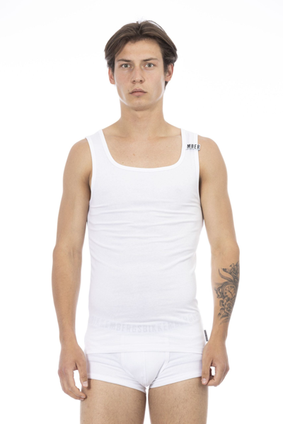 Shop Bikkembergs White Cotton T-shirt