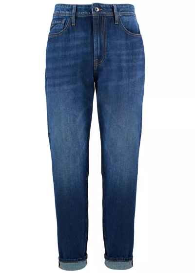Shop Yes Zee Blue Cotton Jeans & Pant