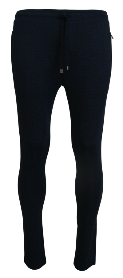 Shop Dolce & Gabbana Blue Mens Sport Cotton Sweatpants Pants