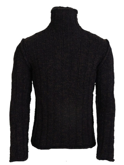 Shop Dolce & Gabbana Brown Wool Knit Turtleneck Pullover Sweater