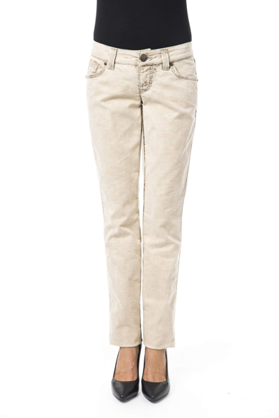 Shop Byblos Beige Cotton Jeans & Pant