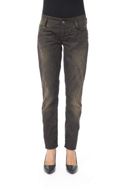 Shop Byblos Black Cotton Jeans & Pant