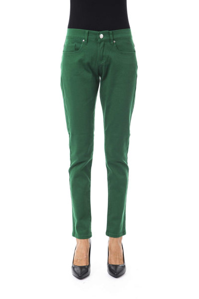 Shop Byblos Green Cotton Jeans & Pant