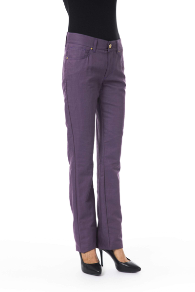 Shop Byblos Violet Cotton Jeans & Pant