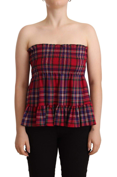 Campo Di Fragole Multicolor Chekered Sleevelesss Tank Top In Multicolor