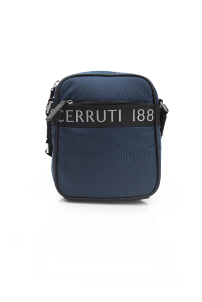 Shop Cerruti 1881 Blue Nylon Messenger Bag