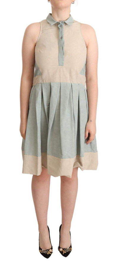 Comeforbreakfast Multicolor Collared Sleeveless Sheath Dress In Multicolor