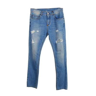 Comme Des Fuckdown Blue Cotton Jeans & Pant In Blue