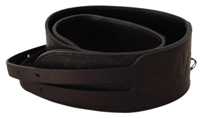 Shop Costume National Dark Brown Leather Double Buckle Belt