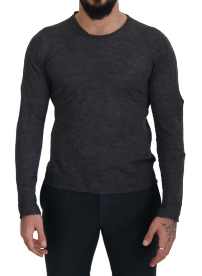 Shop Costume National Gray Crewneck Pullover Sweater