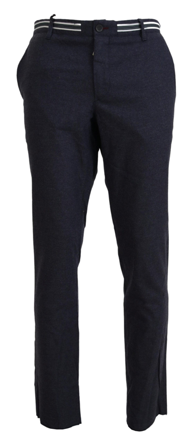 Shop Domenico Tagliente Doico Tagliente Black Polyester Tapered Dress Pants