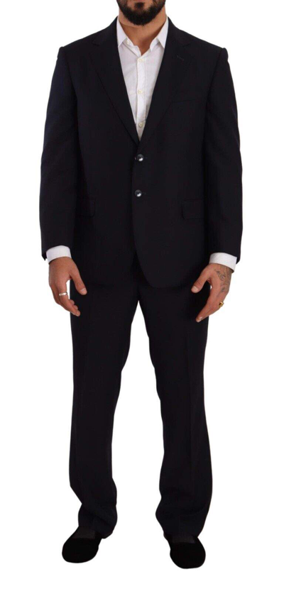 Domenico Tagliente Doico Tagliente Blue Polyester Single Breasted Formal Suit In Blue