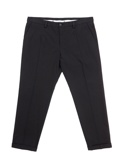 Shop Dolce & Gabbana Black Cotton Chino Trousers