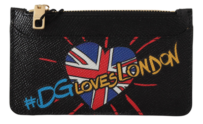 Shop Dolce & Gabbana Black Leather #dgloveslondon  Cardholder Coin Case  Wallet