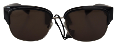 Shop Dolce & Gabbana Black Plastic Square Frame Dg6137 Logo  Sunglasses
