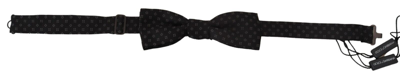 Shop Dolce & Gabbana Black Silk Patterned Necktie  Accessory Bow Tie