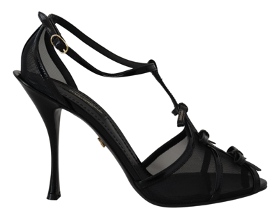 Shop Dolce & Gabbana Black Stiletto High Heels Sandals Shoes