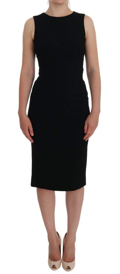 Dolce & Gabbana Elegant Sleeveless Shift Mini Dress In Black