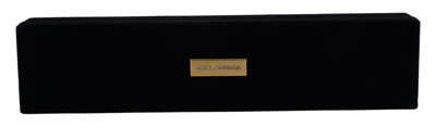 Shop Dolce & Gabbana Black Velvet Logo Plaque Storage Bracelet Jewelry Box