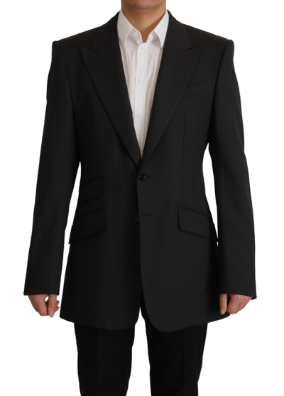 Shop Dolce & Gabbana Black Wool Single Breasted Blazer V