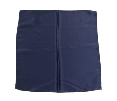 Shop Dolce & Gabbana Blue 100% Silk Square  Handkerchief Scarf