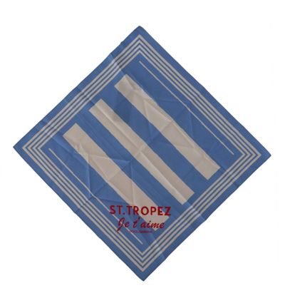 Shop Dolce & Gabbana Blue White Striped St. Tropez Handkerchief  Scarf In Blue And White