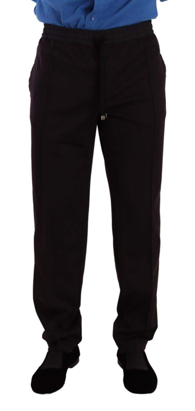 Shop Dolce & Gabbana Bordeaux Cotton S Skinny Trouser Pants