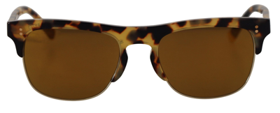 Shop Dolce & Gabbana Brown Gold Acetate Havana Dg430a Sunglasses