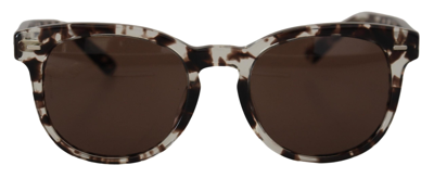 Shop Dolce & Gabbana Brown Havana Frame Round Lens  Dg4254f Sunglasses