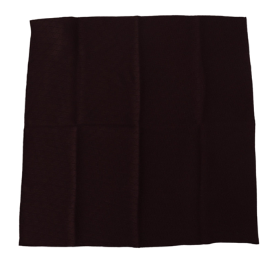 Shop Dolce & Gabbana Brown Silk Blend Square Wrap Handkerchief Scarf