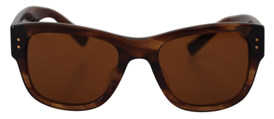 Shop Dolce & Gabbana Brown Square Acetate Frame Uv Dg4338f Sunglasses