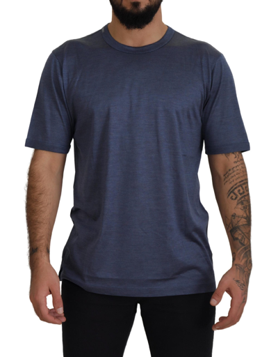 Shop Dolce & Gabbana Crewneck Pullover Top T-shirt In Blue