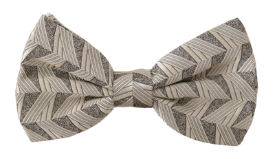 Shop Dolce & Gabbana Gray 100% Silk Adjustable Neck Papillon Bow Tie