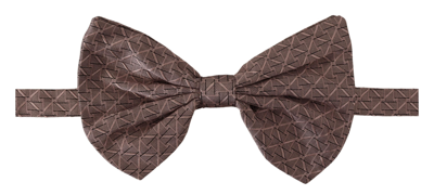 Shop Dolce & Gabbana Gray Fantasy Print Adjustable Neck Papillon Bow Tie