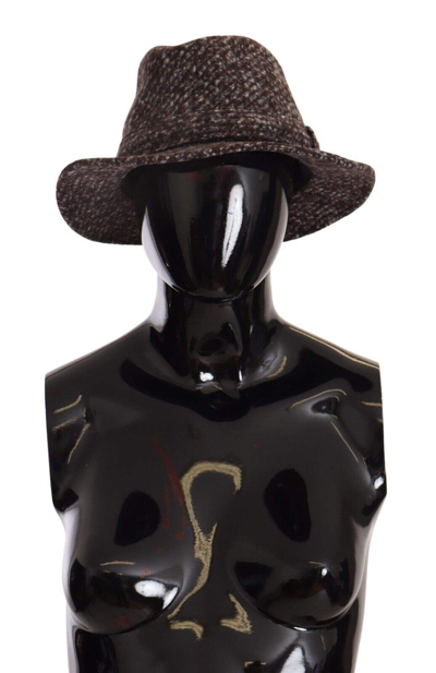 Shop Dolce & Gabbana Gray Melange Blended Textured Tweed Hat