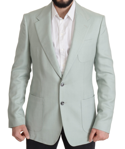 Shop Dolce & Gabbana Green Cashmere Jacket Blazer Jacket