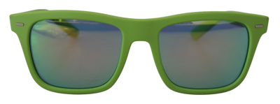 Dolce & Gabbana Green Rubber Full Rim Frame Shades Dg6095 Acid Sunglasses In Green