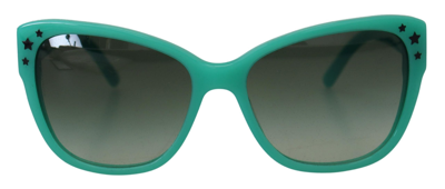 Shop Dolce & Gabbana Green Stars Acetate Square Shades Dg4124  Sunglasses