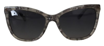 Shop Dolce & Gabbana Grey Acetate Full Rim Cat Eye Frame Dg4193 Sunglasses