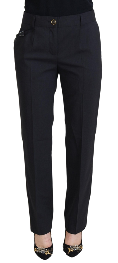 Shop Dolce & Gabbana Grey  Formal Tapered Pants In Gray