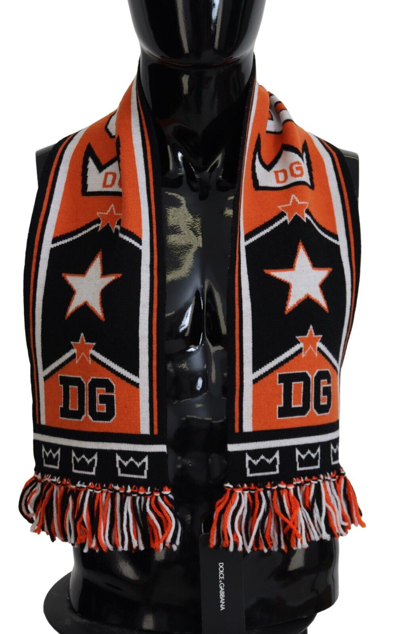 Dolce & Gabbana Multicolor Dg Logo Printed  Neck Wrap Shawl Scarf In Multicolor