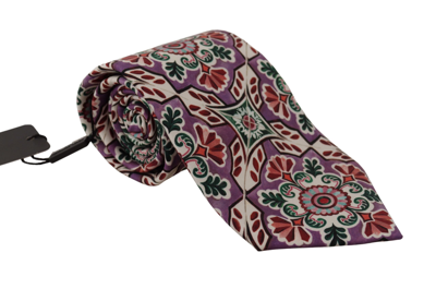 Shop Dolce & Gabbana Multicolor Fantasy Pattern Necktie Accessory