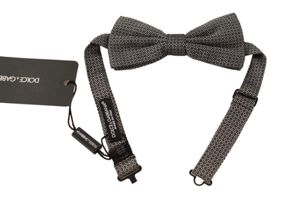 Dolce & Gabbana Multicolor Patterned Adjustable Neck Papillon Bow Tie In Multicolor
