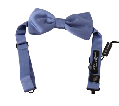 Shop Dolce & Gabbana Purple 100% Silk Adjustable Neck Papillon Bow Tie