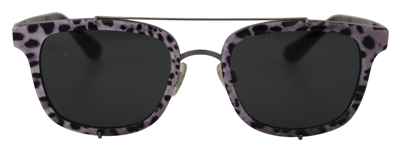 Shop Dolce & Gabbana Purple Leopard Metal Frame  Shades Dg2175 Sunglasses